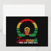 Black Freedom Free Ish sinds 1865 Juneteenth Kaart (Voorkant / Achterkant)