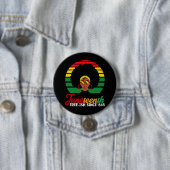 Black Freedom Free Ish sinds 1865 Juneteenth Ronde Button 7,6 Cm (In situ)