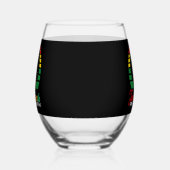 Black Freedom Free Ish sinds 1865 Juneteenth Wijnglas Zonder Voet (Links)