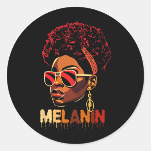 Black Freedom Juneteenth Black Pride Melanin Queen Ronde Sticker