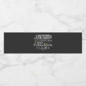 Black Freedom Juneteenth Waterfles Etiket (Enkel label)