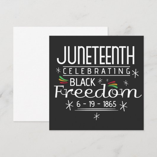 Black Freedom Junetetiende Kaart (Voorkant / Achterkant)