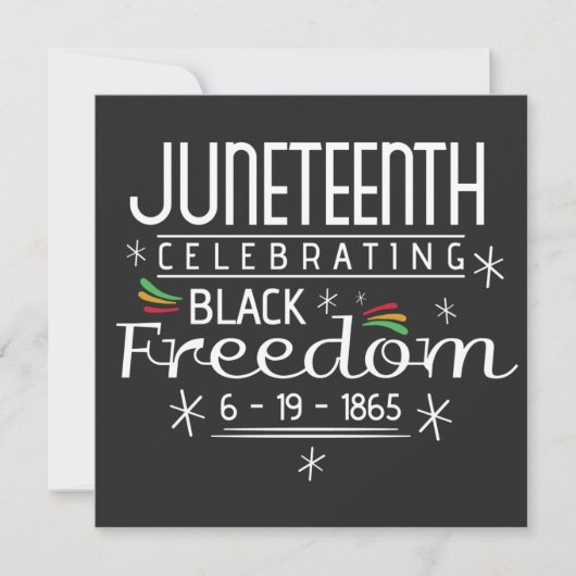 Black Freedom Junetetiende Kaart (Voorkant)