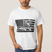 Black Freedom Vlag van de Verenigde Staten T-shirt (Voorkant)