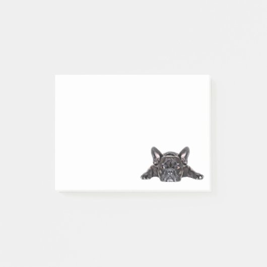 Black French Bull Dog Painted Bulldog Puppy Post-it® Notes (Voorkant)