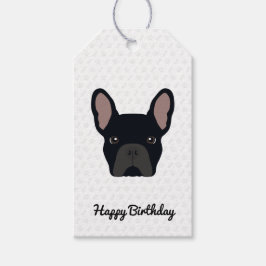 Black French Bulldog Birthday Cadeaulabel