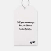 Black French Bulldog Birthday Cadeaulabel (Achterkant)