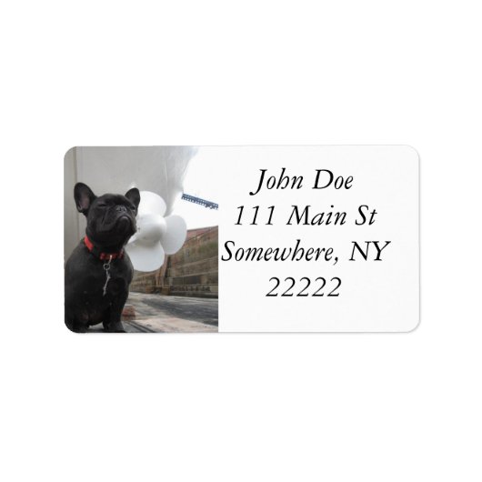 Black French Bulldog Etiket (Voorkant)