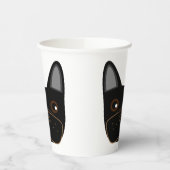 Black French Bulldog Face Papieren Bekers (Links)