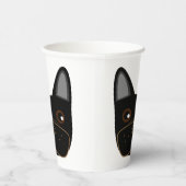 Black French Bulldog Face Papieren Bekers (Rechts)