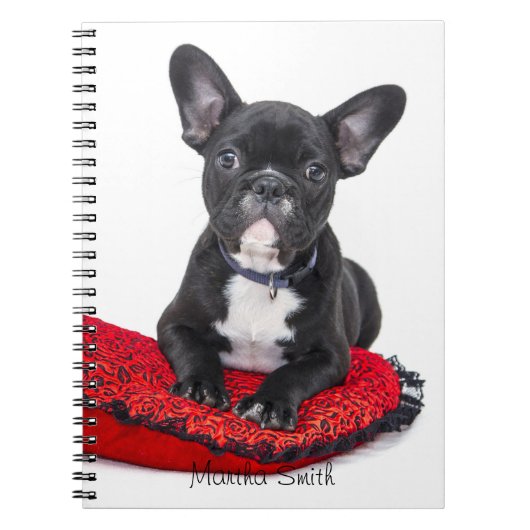 Black French Bulldog Foto // Gepersonaliseerd Notitieboek (Voorkant)