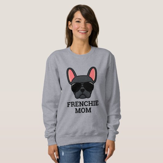 Black French Bulldog Frenchie Dog mama Trui (Voorkant volledig)