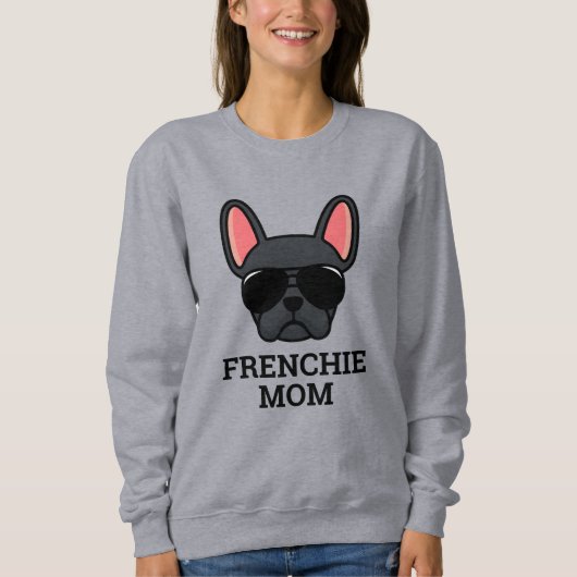 Black French Bulldog Frenchie Dog mama Trui (Voorkant)