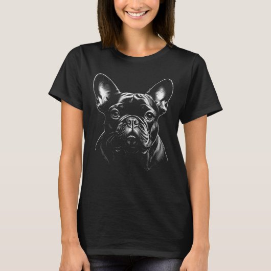 Black French Bulldog Frenchie Dog Mom Gift T-shirt (Voorkant)