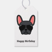 Black French Bulldog Gift Labels Cadeaulabel (Voorkant)