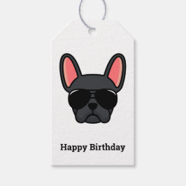Black French Bulldog Gift Labels Cadeaulabel