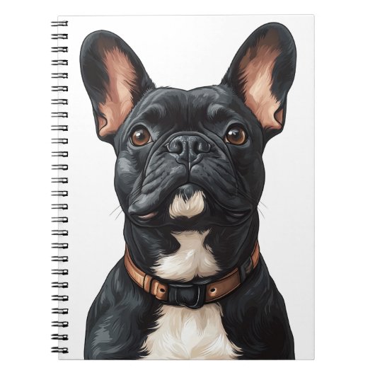 Black French Bulldog Notitieboek (Voorkant)
