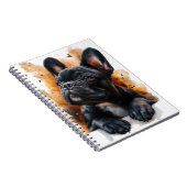 Black French Bulldog Notitieboek (Rechterzijde)