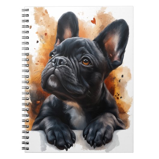 Black French Bulldog Notitieboek (Voorkant)
