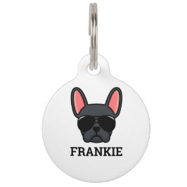 Black French Bulldog Pet ID Tag Huisdierpenning