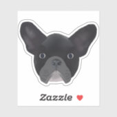 Black French Bulldog Sticker (Vel)