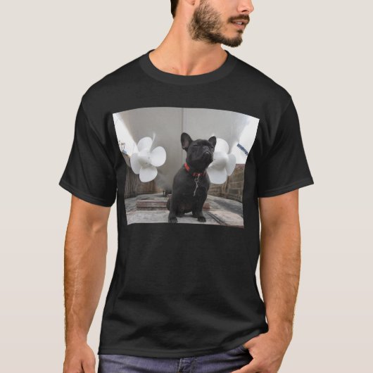 Black French Bulldog T-shirt (Voorkant)