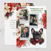 Black French Bulldog Wonderland Familie Feestdagenkaart (Voorkant / Achterkant)