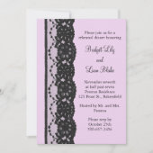 Black French Lace Rehearsal Dinner (fuchsia) Kaart (Voorkant)