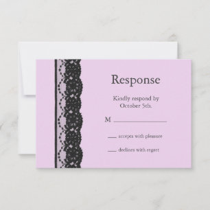 Black French Lace RSVP
