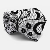 Black French Lace Stropdas (Opgerold)