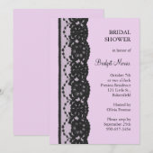 Black French Lace Vrijgezellenfeest Kaart (Voorkant / Achterkant)