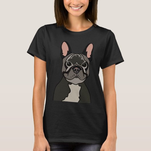 Black Frenchie T-shirt (Voorkant)