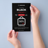 Black Friday Aangepaste bewerkbare flyer (Hand)