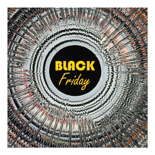 Black Friday advert with original spin art Foto Afdruk (Voorkant)