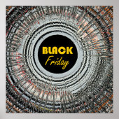 Black Friday advert with original spin art Poster (Voorkant)