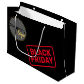 BLACK FRIDAY BUSINESS BEDRIJF EIGEN LOGO SHOPPING GROOT CADEAUZAKJE (Voorkant Gekanteld)