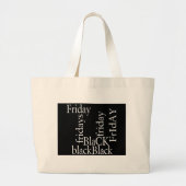 Black Friday Design Grote Tote Bag (Voorkant)