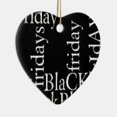 Black Friday Design Keramisch Ornament (Rechts)