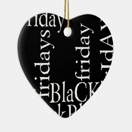 Black Friday Design Keramisch Ornament (Rechts)
