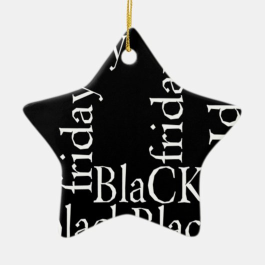 Black Friday Design Keramisch Ornament (Voorkant)