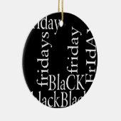 Black Friday Design Keramisch Ornament (Rechts)