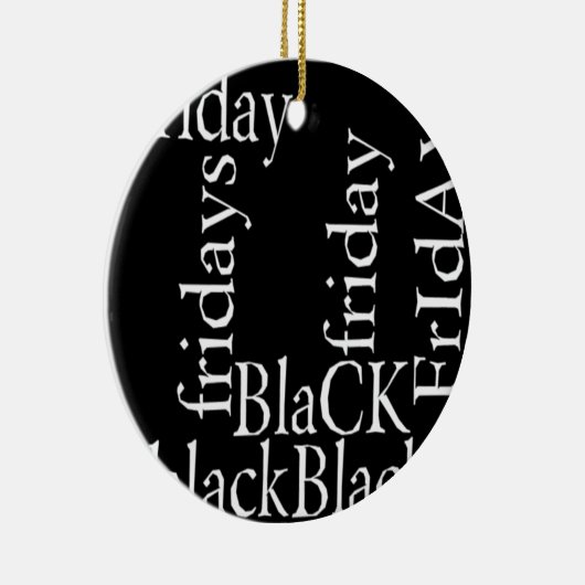 Black Friday Design Keramisch Ornament (Rechts)