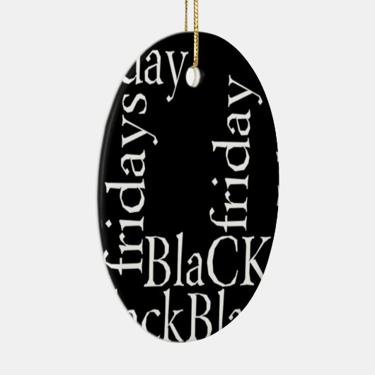 Black Friday Design Keramisch Ornament (Rechts)
