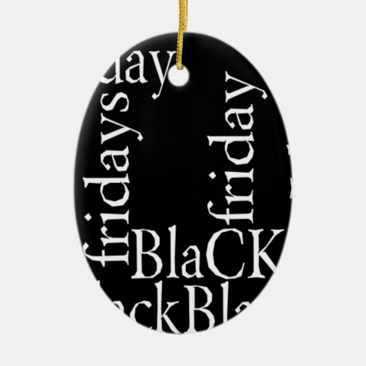 Black Friday Design Keramisch Ornament (Voorkant)