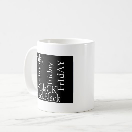 Black Friday Design Koffiemok (Voorkant links)