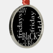 Black Friday Design Metalen Ornament (Rechts)