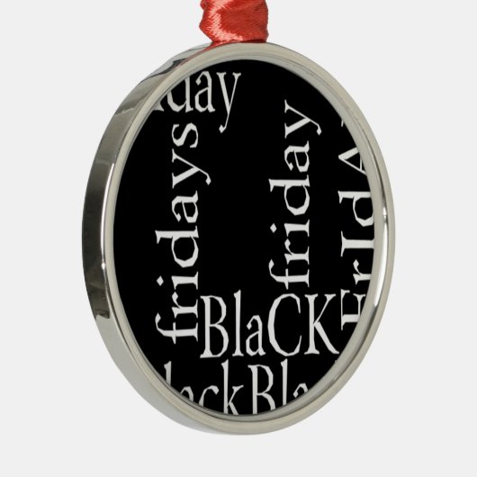 Black Friday Design Metalen Ornament (Rechts)