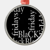 Black Friday Design Metalen Ornament (Voorkant)