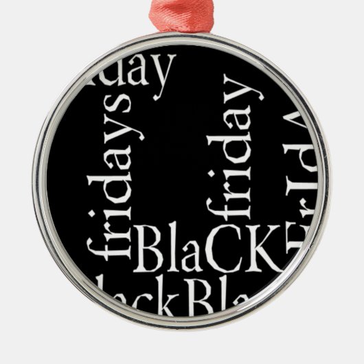 Black Friday Design Metalen Ornament (Voorkant)