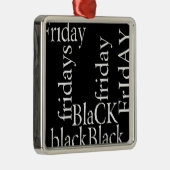 Black Friday Design Metalen Ornament (Rechts)
